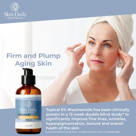Niacinamide Vitamin B3 Cream Serum for Face 5%- 1 Oz - Visibly Beautify Pores and Wrinkles and Other Signs of Aging - Superior Moisturizing Skin Brightening Facial Serum - Your Friends Will Notice (1o