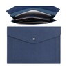 Wason Expanding A4 Document File PU Leather Envelope Case Holder-Large