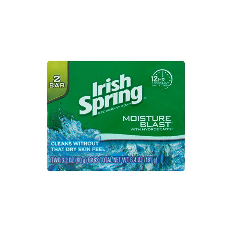 Irish Spring Moisture Blast (2) Bars 3.2 Oz