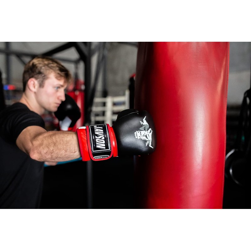 Boxing Gloves Genuine Leather for Fighting, Kickboxing, Training, Sparring for