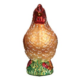 Old World Christmas Glass Blown Ornament with S-Hook and Gift Box, Bird Collection (Spring Chicken)