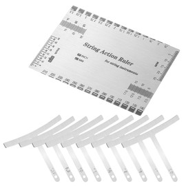 10 PCS Guitar Luthier Tools Set, 9 Guitar Radius Gauge and 1 String Action Gauge Ruler Measuring Tool for Guitar and Bass Setup