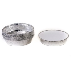 (500 Pack) - 7 Inch Disposable Round Aluminum Foil Take-Out Pans with Board Lids Set - Disposable Tin Containers, Perfect for Baking, Cooking, Catering, Parties, Restaurants by EcoQuality
