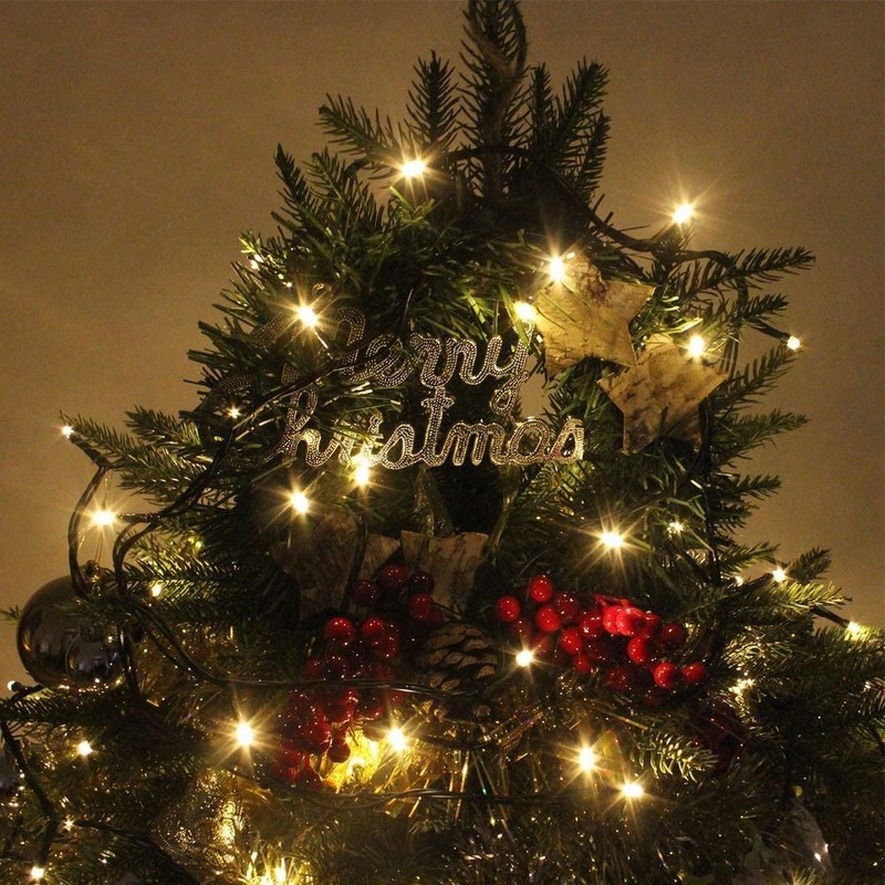 SHATCHI 500 LEDs Fairy String Lights Warm White Indoor/Outdoor Christmas
