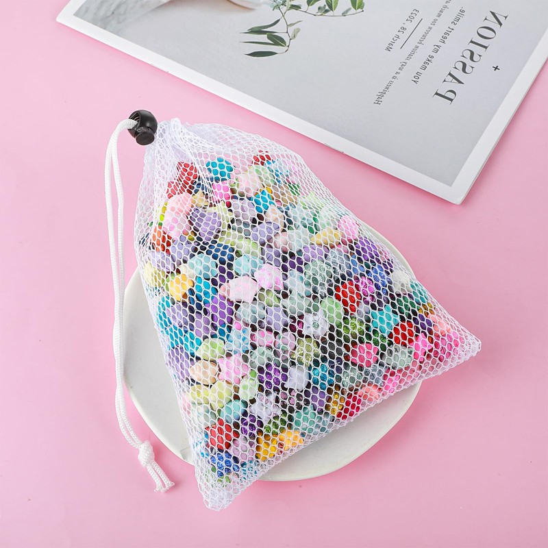 Classicseali 6PCS Small Mesh Bags, Small Net Bags Drawstring Closure,