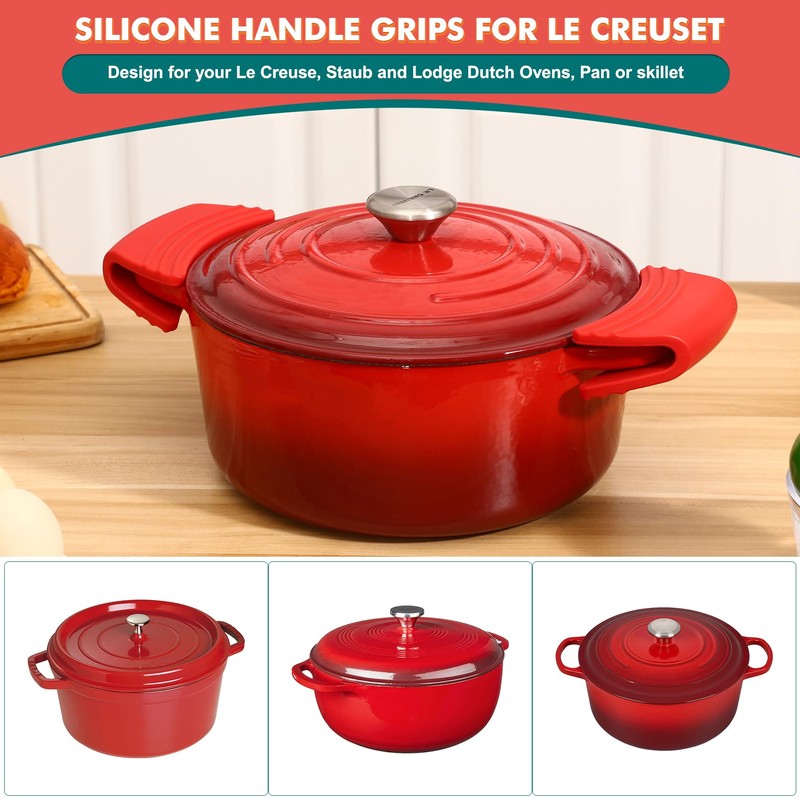 Silicone Handle Grips, Caribbean 5" x 2 1/2" Each, Handle