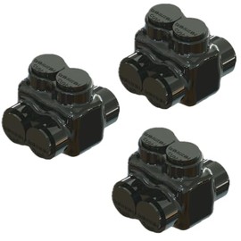 Insulated Splice Connector 2 Ports Wire Connectors 3/0-6AWG Wide Polaris Connector 7/32" Aluminum and Copper Insulated Wire Split Bolt Connector Pre-Filled with Oxide Inhibiting Compound (Pack of 3)
