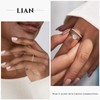 LIAN Moissanite Rings Wedding Band Half Eternity Wedding Rings for