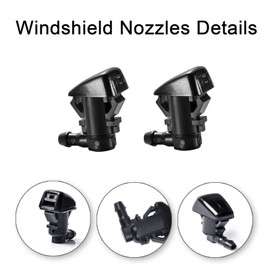 Front Windshield Washer Nozzle Kit fit for 05-16 Jeep Grand Cherokee, 05-13 Chevy Malibu, 05-10 Pontiac G6, 07-10 Saturn Aura Replaces 55372143AB 55079049AA Wiper Washer Nozzle Spray Jet