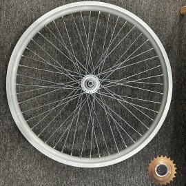 DONSP1986 26" BicycleRear Wheel Heavy Duty 135mm 48S Rim 12G & Inner Tube  w/22T Freewheel