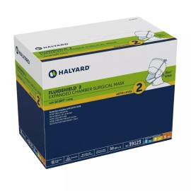 Halyard *50-Pieces* Halyard FluidShield ASTM 2 Expanded Chamber Surgical Mask 39123