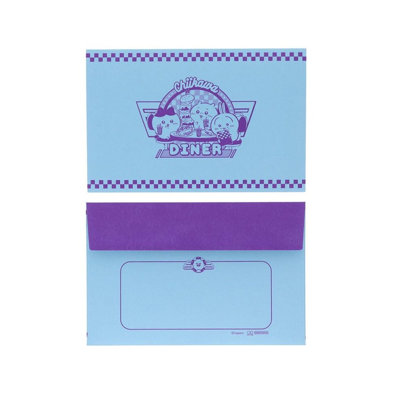 Sun-Star Stationery S8908761 Chiikawa Goods, Letter Set, Die Cut, Lunch