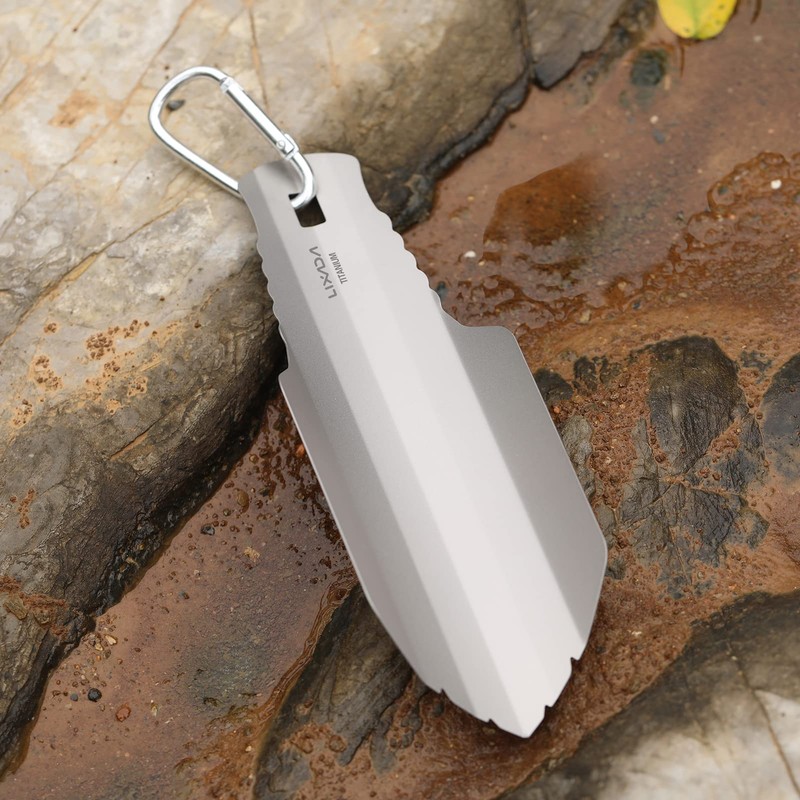 Lixada Mini Garden Shovel Titanium 20.5cm/17.5cm Portable Heavy Duty for