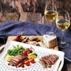2 Pcs Large Rectangular Non Slip Serving Tray with Handles,