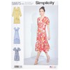 SIMPLICITY Sewing Pattern S8875 Misses' Dresses, Paper, White, Various