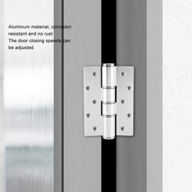 Door Hinge, E Type Aluminum Concealed Door Hinge Hydraulic Automatic Closing Positioning Damping Door Closer Hinge