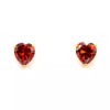 Gigi's Jeweley Ruby Heart Gold Plated Cubic Zirconia Pendant Necklace