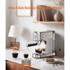 Espresso Machine 20 Bar,Compact Espresso Machine with Milk Frother,Stainless Steel
