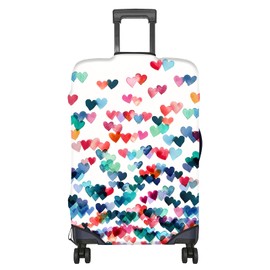 BHAHB Luggage Suitcase Cover Protector Luggage Elastic Washable Baggage Covers Aesthetic for Women Girls Men Travel Trip M(22-25 inch)-Hearts