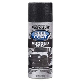 Rust-Oleum 311281 Automotive Peel Rugged Coat Spray, 11 oz, Black, 11 Ounce, (Pack of 1)