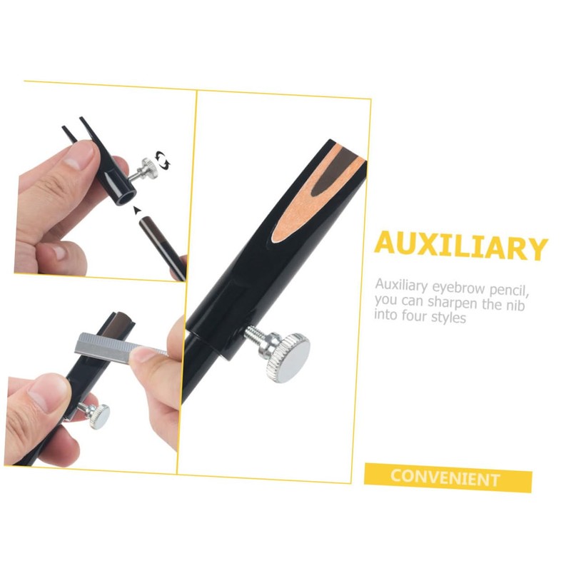 BIUDECO Double-Sided Eyebrow Pencil Sharpener Travel-Ready Metal U-Shape for Pencil