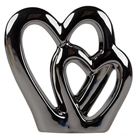 SIL Interiors Silver Double Heart Ornament