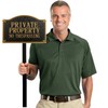Morgtta Private Property No Trespassing Sign - Solid Metal Cast,