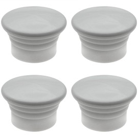 safycaby 4 Pack Window Curtain Rod Cap Curtain Rod End Trim Caps Curtain Pole End Plug Caps for 28mm / 1.13 Inch Diameter Curtain Rod（White）