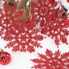 DERAYEE Christmas Decoration Snowflake Hanging Red Pack of 12 Snowflakes