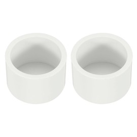 PATIKIL 3/4" PVC Pipe End Cap Fitting, 2 Pack Furniture Grade Pipe Plug Adapter Socket Fittings for Build PVC Furniture DIY Garden Shelf Support Structure Storage, White