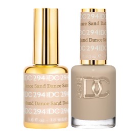 DND DC Gel Polish Set, Beige Nude Collection, UV/LED Gel Polish and Air Dry Nail Lacquer, Matching Chip-Free Polish Duo, 294 Sand Dance, 0.5 Fl OzGel Nail Kit Color: Sand Dance #294 – A sandy nude