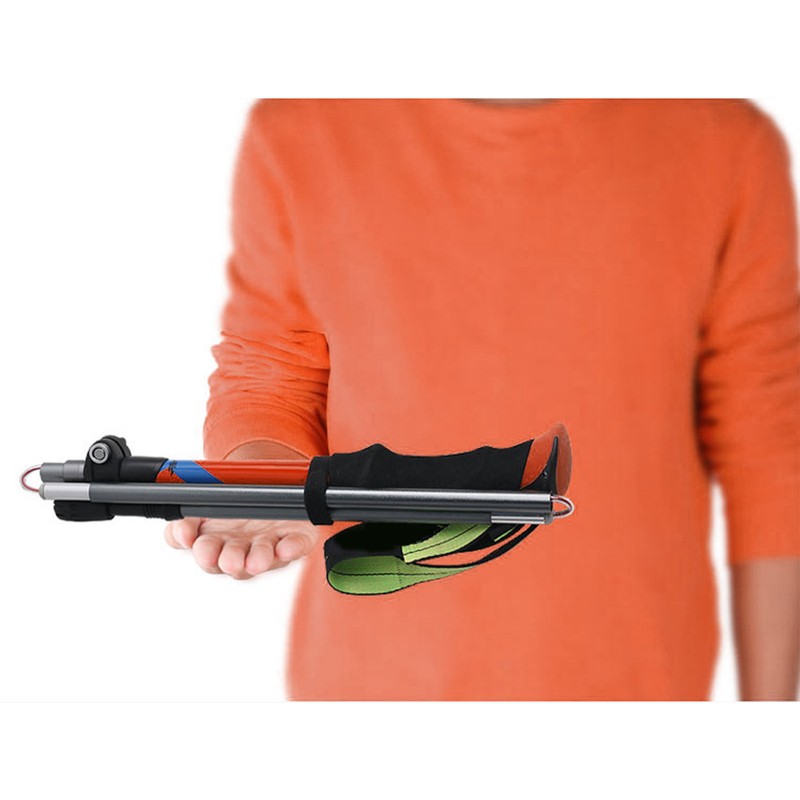 Hiking Stick Aluminum Alloy Portable Lightweight Telescopic Walking Stick for
