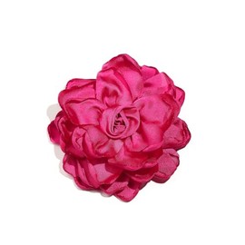 Satin Fabric Rose Flower Extra 10CM Brooches Camellia Flower Oversized Brooch Pin for Women Wedding Party Dance Banquet Dress Suit Ceremony Clothes Accessories Gifts (10CM)-Rose red