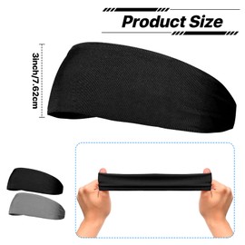 Sports Headbands for Boys Sweat Band Athletic Sweatbands Boys Headbands for Kids Football Headband Youth Kids Sweat Bands Sweat Absorbing Elastic Hairband (2Pcs)