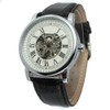 FORSINING Men Automatic Mechanical Waterproof Watch Wristwatch (White Silver)