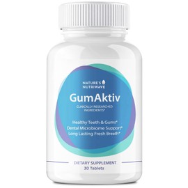 Nature’s NutriWave GumAktiv Oral Health Supplement – 3.5 Billion Probiotics, Supports Natural Oral Balance, Cleanses Mouth, Promotes Healthy Gums & Teeth, Non-GMO, Gluten-Free | 30 Tablets, 1 Month Supply