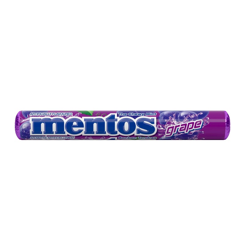 Mentos - Grape Rolls - Pack of 20 - Refreshing