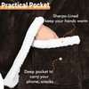 Catalonia Sherpa Wearable Blanket with Sleeves & Foot Pockets for