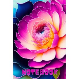 Pink Bloom: A Beautiful and Practical Notebook: 6x9" 120-page line notebook with a butterfly on top and bottom of each page