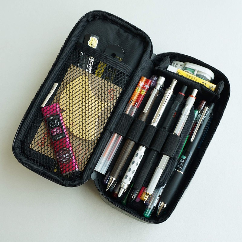 LOONLOON 660 Rainy Pencil Case, Gray, Large Capacity, Stylish, Double