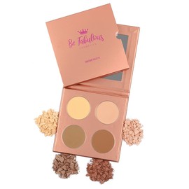 Be Fabulous Contour Palette. Beauty Make Up For Sculpting, Shape & Highlighting. Professional Cream Contour Set, Light & Velvet Formula. Matte Pigment Colour For Bronzing & Shaping. (California Girl)