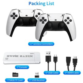 M15 Retro Gaming Console with 4K HDMI Out Game Stick and Dual 2.4G Wireless Controllers with 20,000 Games, 23 Emulators, and 64GB TF Card Plug-and-Play Video Game Console for Gamers of All Ages cool  nut birthday christmas Arcade