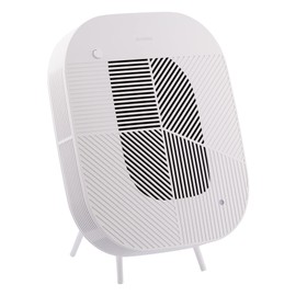 KOMMA Lov Air Purifier for Bedroom, 3.1 inch Slim Wall mount & Stylish Standing type, Hepa Filter Air Cleaner, Remove Fine Dust, Smoke. (CreamWhite with Cradle)