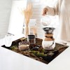 Red Wine Placemats Set of 6,Grape Wood Placemats Washable Kitchen