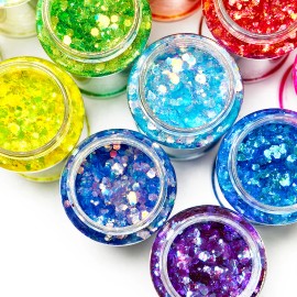 Ready Glitter Set  Premium Quality Chunky Glitter Mix for DIY Resin Crafts Snow Globe Cups Wholesalecolor: Set7-24 mix colors/Super Glitter