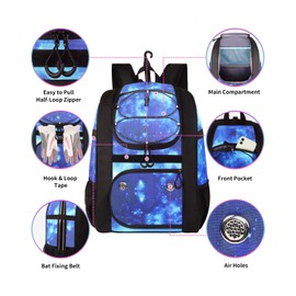 MATEIN Softball Bag, Lightweight Baseball Bat Backpack with Shoe Compartment, Baseball Bag with Fence Hook for TBall Bat & Equipment, Softball Gift Catchers Bags for Women Fit Batting Glove, Helmet