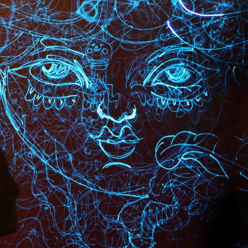 Blue Glow in The Dark & UV Reactive Pigment Powder