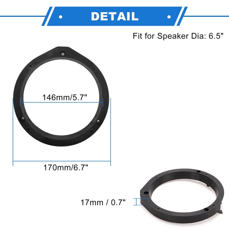 VekAuto 2 Pcs Speaker Spacer Ring Tweeter Speaker Spacer Adator
