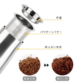 watchget Coffee Sifter Coffee Grind Sieve 500μm Fine Mesh Coffee Powder Sieve Stainless Steel Ground Coffee Receiver Coffee Making Accessory