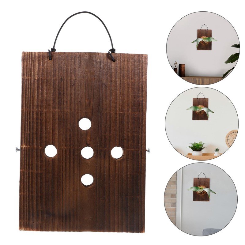 SUPVOX Hanging Wooden Plaque for Plant Display Rustic Decor Sign
